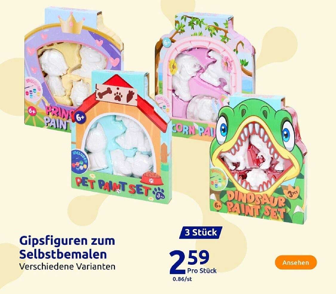 Gipsfiguren zum Selbstbemalen