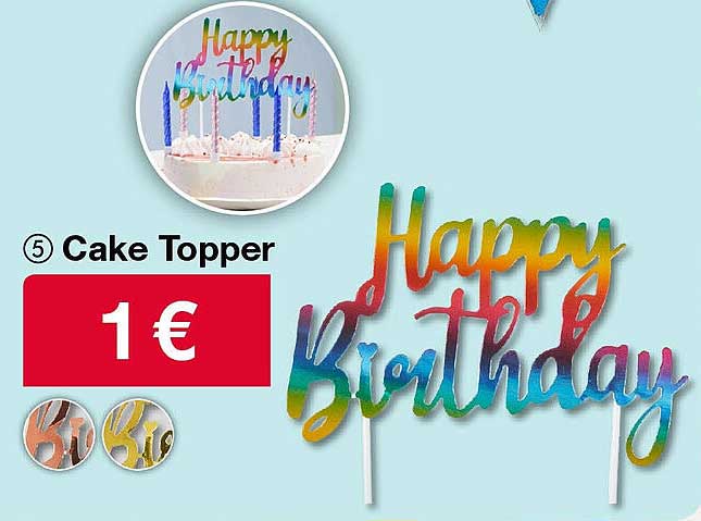 Happy Birthday Cake Topper