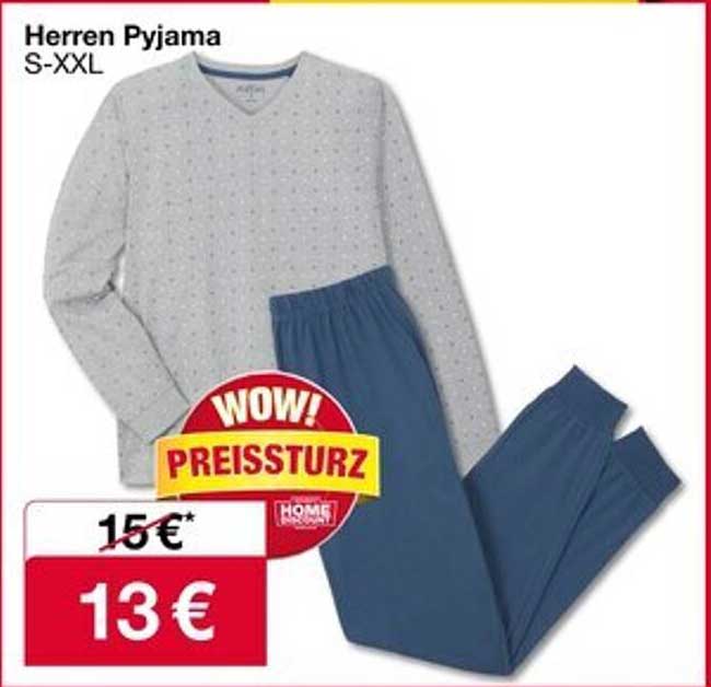 Herren Pyjama S-XXL