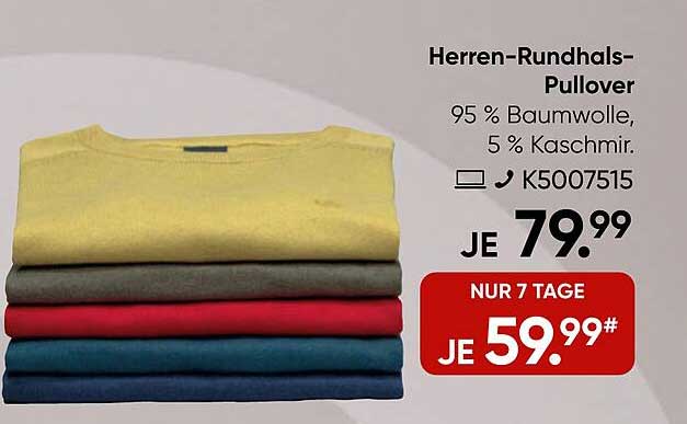 Herren-Rundhals-Pullover