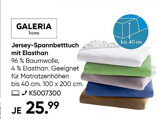 Jersey-Spannbettuch mit Elasthan