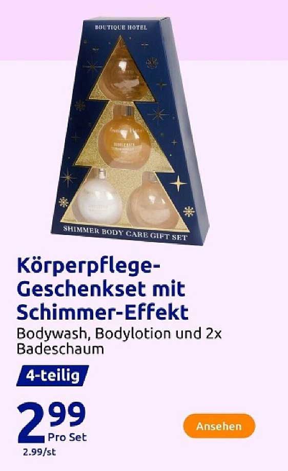 Körperpflege-Geschenkset mit Schimmer-Effekt