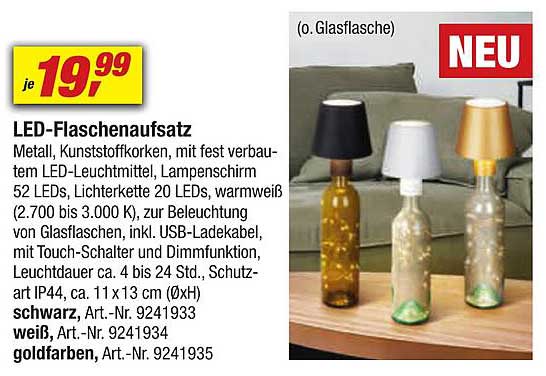 LED-Flaschenaufsatz