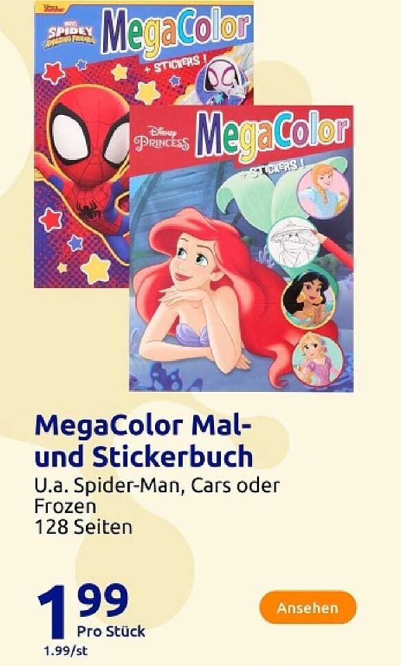 MegaColor Mal- und Stickerbuch