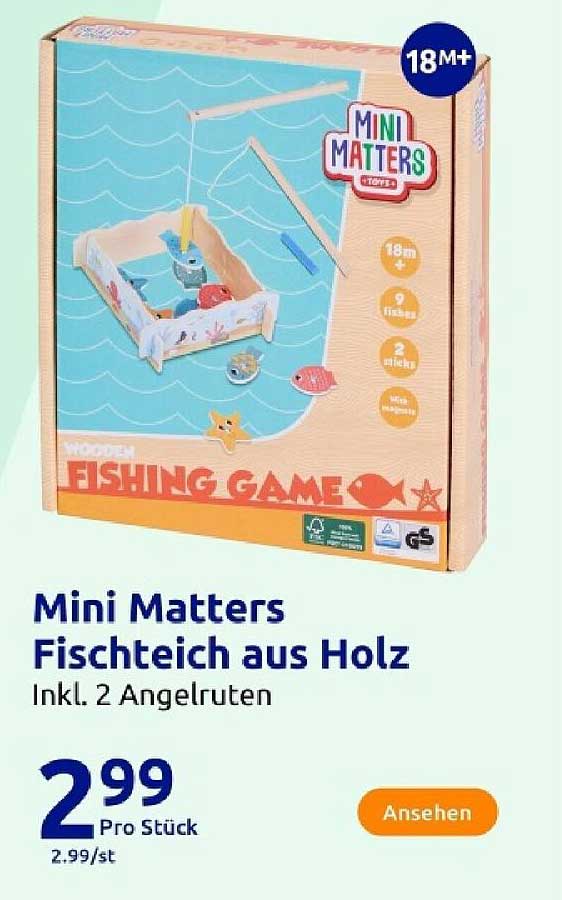 Mini Matters Fischteich aus Holz