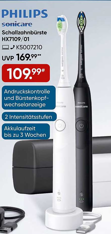 PHILIPS sonicare Schallzahnbürste HX7109/01