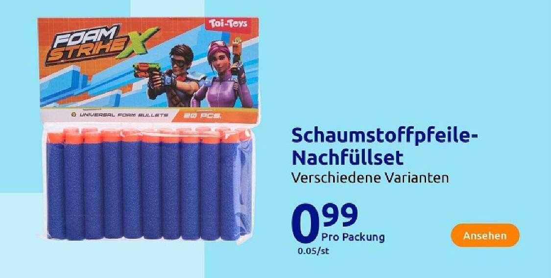 Schaumstoffpfeile-Nachfüllset