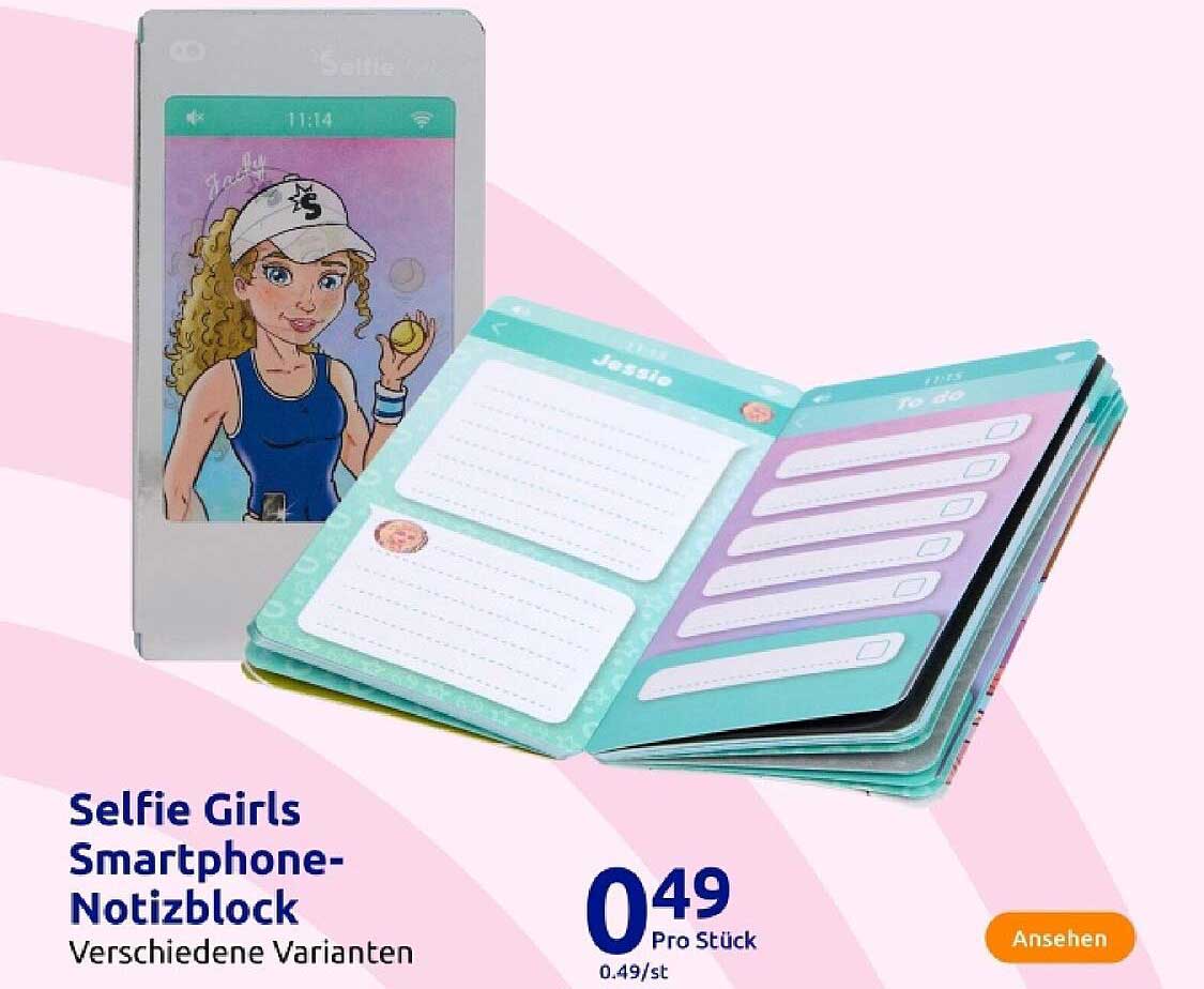 Selfie Girls Smartphone-Notizblock