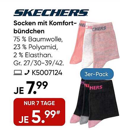 SKECHERS Socken mit Komfortbündchen