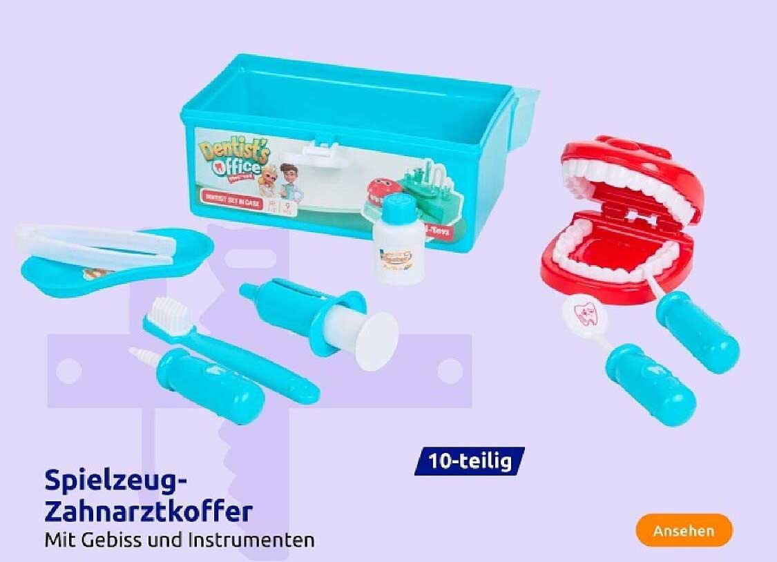 Spielzeug-Zahnarztkoffer