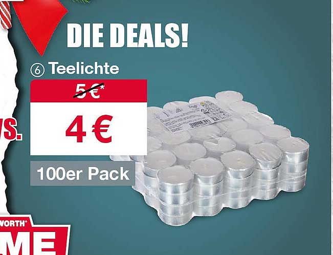 Teelichte 100er Pack