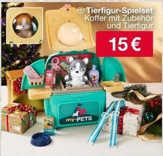 Tierfigur-Spielset Koffer mit Zubehör und Tierfigur