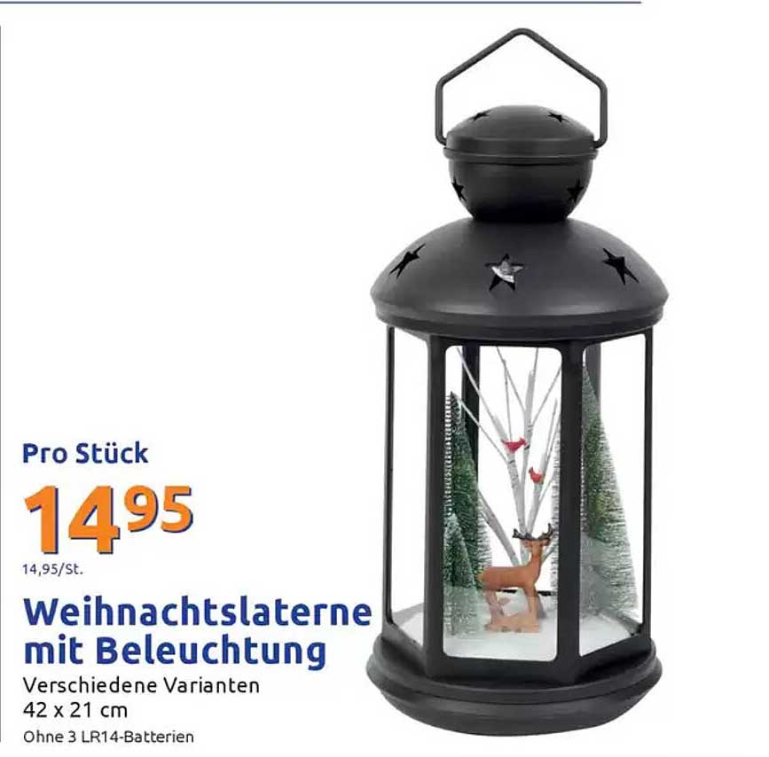 Weihnachtslaterne mit Beleuchtung