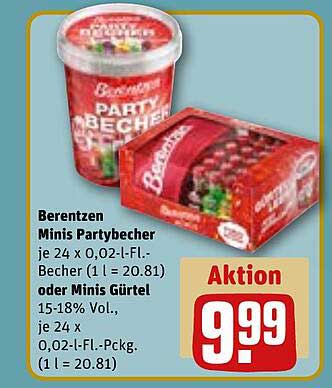 Berentzen Minis Partybecher