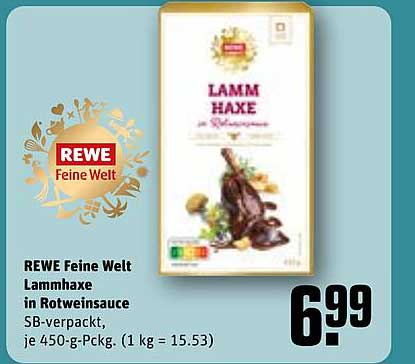 REWE Feine Welt Lammhaxe in Rotweinsauce