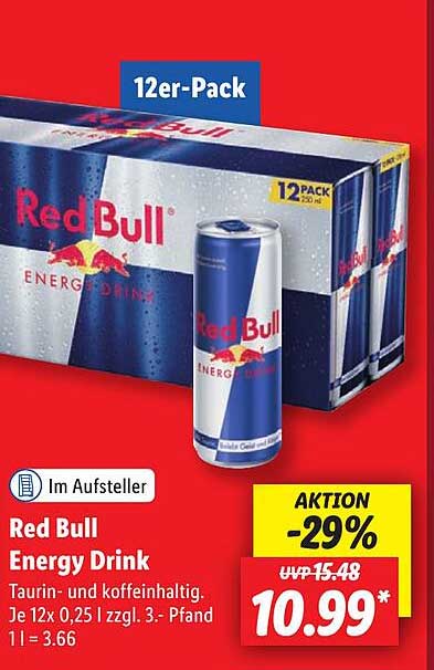Red Bull Energy Drink Angebot bei Lidl