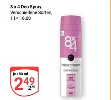 8 x 4 Deo Spray