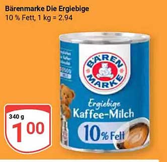 Bärenmarke Die Ergiebige Kaffee-Milch