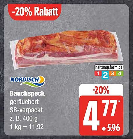 Bauchspeck geräuchert SB-verpackt