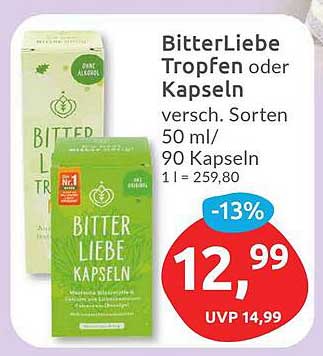 BitterLiebe Tropfen oder Kapseln