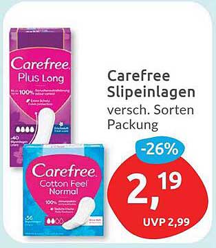 Carefree Slips Einlagen