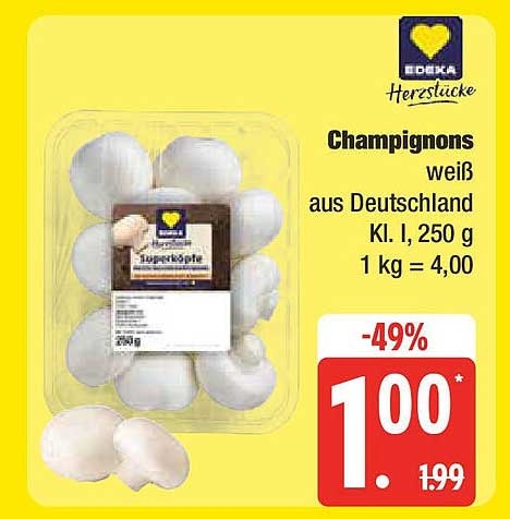 Champignons weiß aus Deutschland