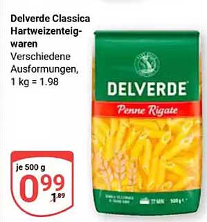 Delverde Classica Hartweizenteigwaren Penne Rigate