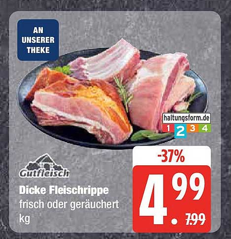 Dicke Fleischschnitze frisch oder geräuchert