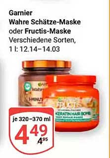 Garnier Wahre Schätze-Maske oder Fructis-Maske