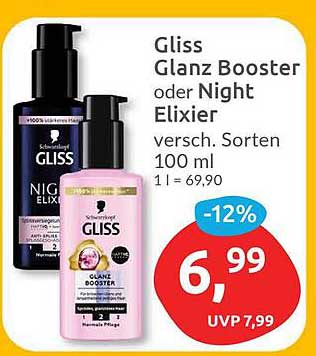 Gliss Glanz Booster oder Night Elixier