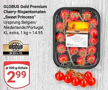 GLOBUS Gold Premium Cherry-Rispentomaten „Sweet Princess“