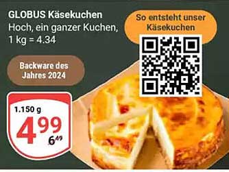 GLOBUS Käsekuchen