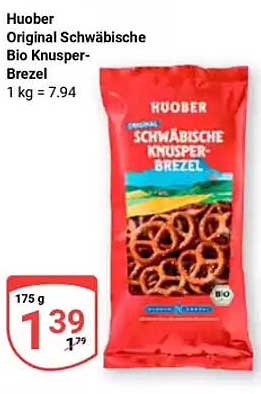 Huober Original Schwäbische Bio Knusper-Brezel