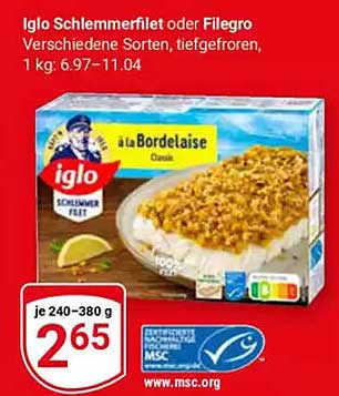 Iglo Schlemmerfilet oder Filegro