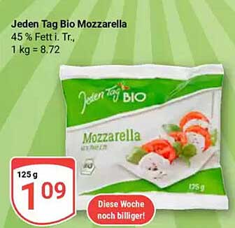 Jeden Tag Bio Mozzarella