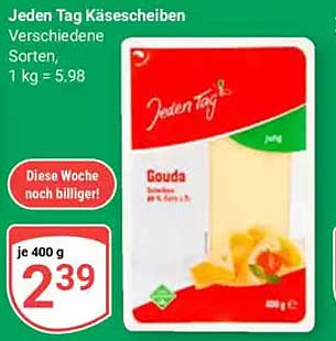 Jeden Tag Käse scheiben