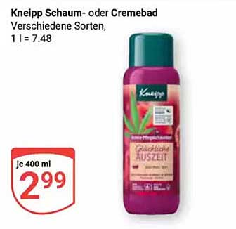 Kneipp Schaum- oder Cremebad