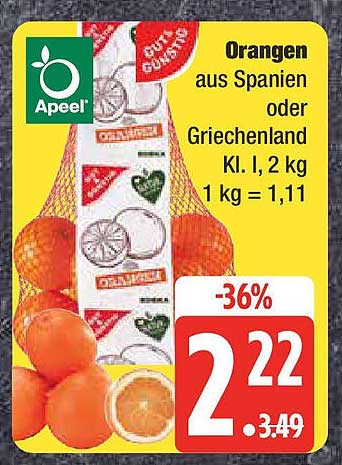 Orangen aus Spanien oder Griechenland