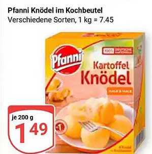 Pfanni Knödel im Kochbeutel