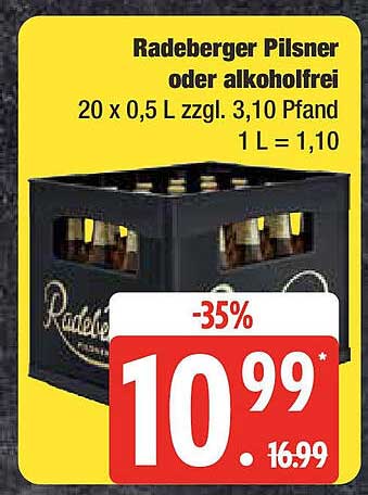 Radeberger Pilsner oder alkoholfrei