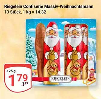 Riegelein Confiserie Massiv-Weihnachtsmann