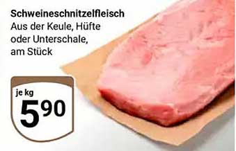 Schweineschnitzelfleisch