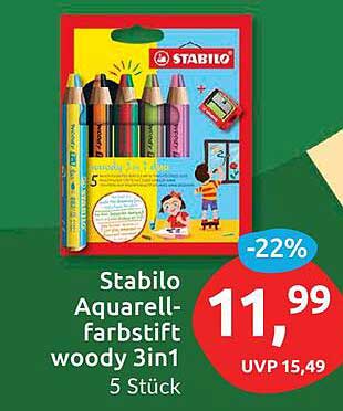 Stabilo Aquarellfarbstift woody 3in1