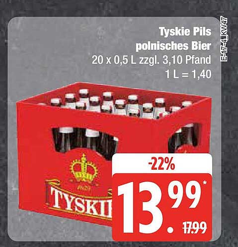 Tyskie Pils polnisches Bier