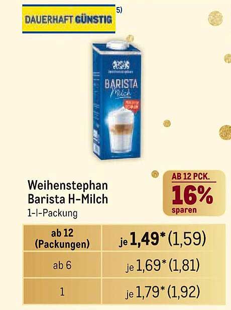 Weihenstephan Barista H-Milch