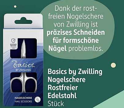 Basics by Zwilling Nagelschere Rostfreier Edelstahl