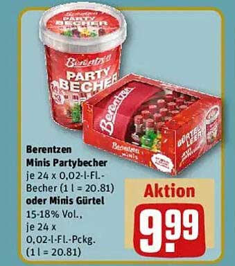 Berentzen Minis Partybecher