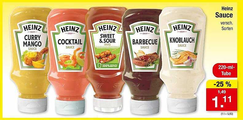 Heinz Sauce versch. Sorten