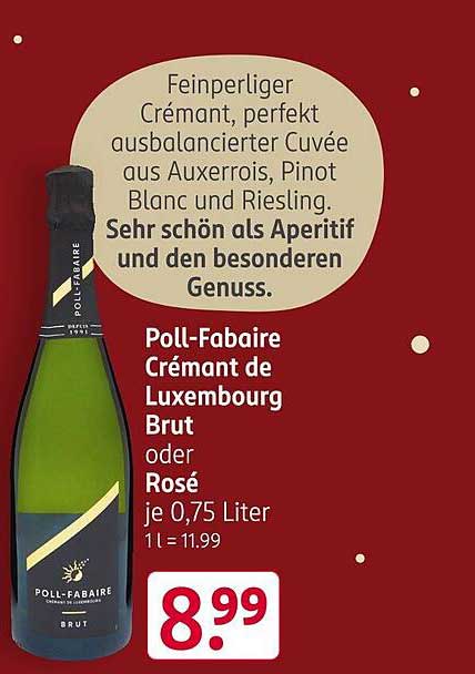 Poll-Fabaire Crémant de Luxembourg Brut oder Rosé