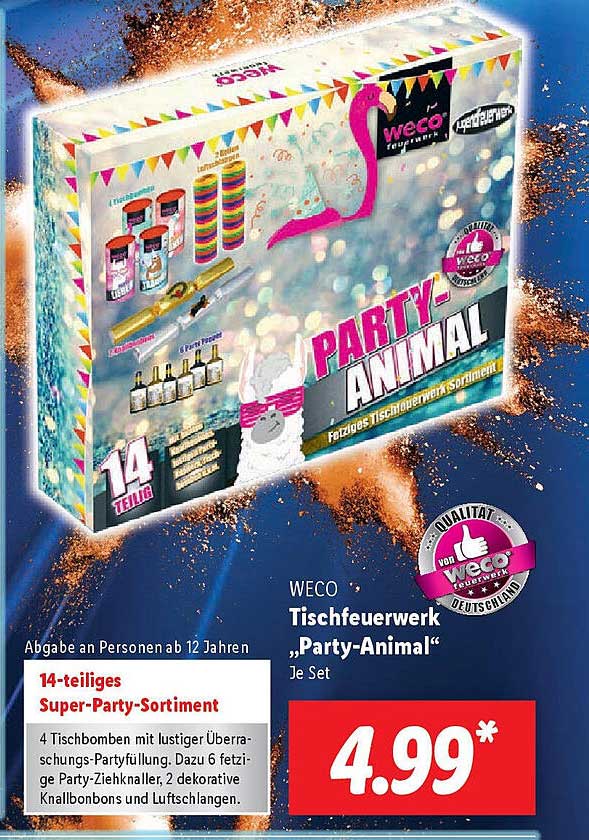 WECO Tischfeuerwerk „Party-Animal“